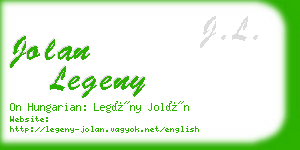 jolan legeny business card